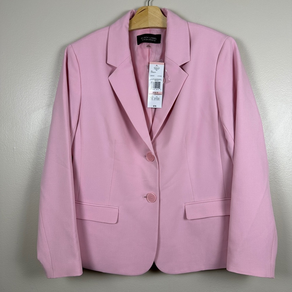 Black Label by Evan-Picone Women's 10 Blazer Pink Sorority Collection‎ NEW